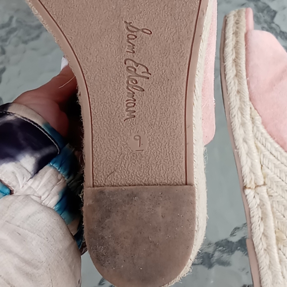 Sam Edelman Bonnie Suede Wedge Sandals - Picture 8 of 9